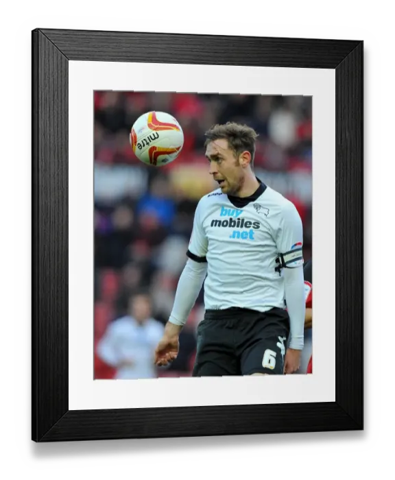 Framed Print : Richard Keogh in Action: Derby County vs. Bristol City, Championship Football Match, December 2012 - Ashton Gate Stadium Framed Print : Richard Keogh in Action: Derby County vs. Bristol City, Championship Football Match, December 2012 - Ashton Gate Stadium