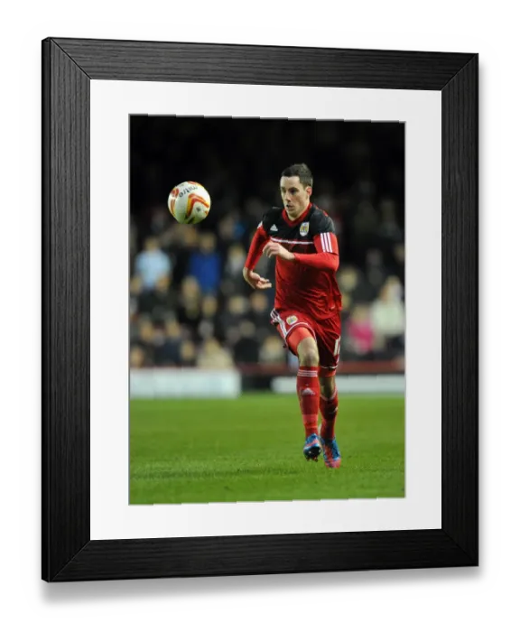 Framed Print : Greg Cunningham's Return: Bristol City vs. Derby County, 15 / 12 / 2012
