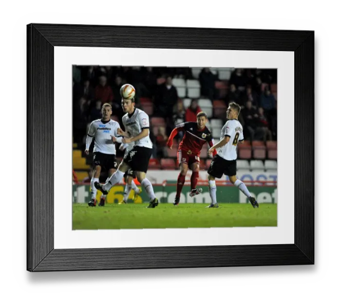 Framed Print : Steven Davies Thunders in Goal: Bristol City vs Derby County Football Match, Championship 2012 Framed Print : Steven Davies Thunders in Goal: Bristol City vs Derby County Football Match, Championship 2012