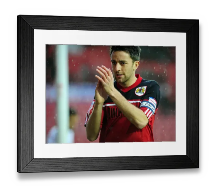 Framed Print : Bristol City's Cole Skuse Applauding Fans Amidst Championship Match Postponement