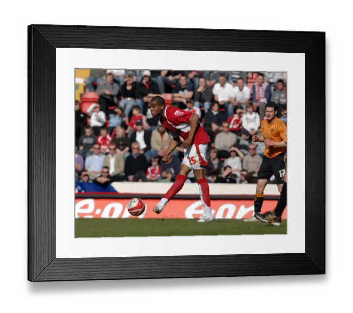 Framed Print : Intense Football Rivalry: Marvin Elliott Fights for Possession vs. Wolverhampton Wanderers