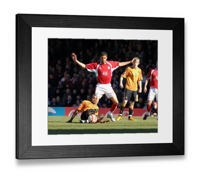 Framed Print : Bristol City: Fontaine and Ebanks-Blake Clash in Intense Rivalry - Wolves vs. City
