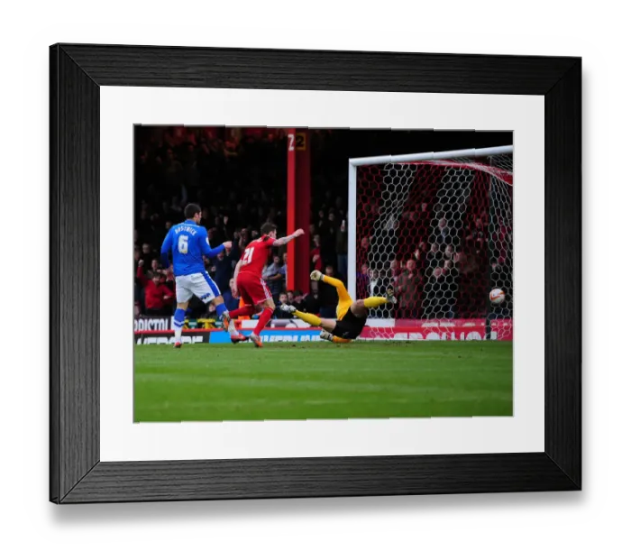 Framed Print : Paul Anderson Scores the Opener for Bristol City Against Peterborough United - Championship Football Match, December 2012 Framed Print : Paul Anderson Scores the Opener for Bristol City Against Peterborough United - Championship Football Match, December 2012