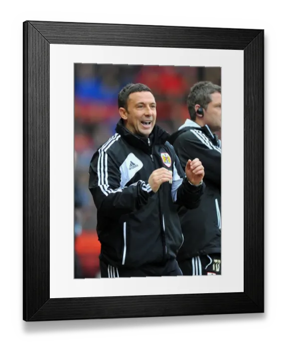 Framed Print : Derek McInnes's Exultant Moment: Bristol City's Championship Victory Over Peterborough United (29 / 12 / 2012) Framed Print : Derek McInnes's Exultant Moment: Bristol City's Championship Victory Over Peterborough United (29 / 12 / 2012)