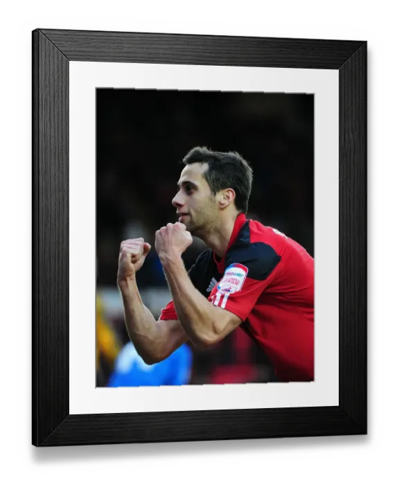 Framed Print : Sam Baldock's Game-Winning Goal: Bristol City vs. Peterborough in Championship (December 2012)