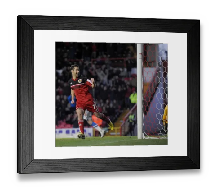 Framed Print : Bristol City's Sam Baldock Scores Game-Winning Goal in Championship Match Framed Print : Bristol City's Sam Baldock Scores Game-Winning Goal in Championship Match