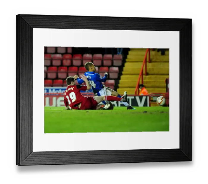 Framed Print : Late Consolation: Dwight Gayle Scores for Peterborough United Against Bristol City in Championship Match, December 2012