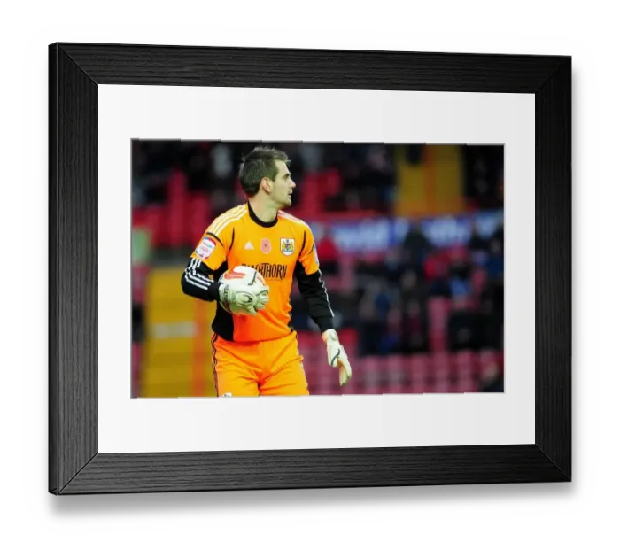 Framed Print : Tom Heaton in Action: Bristol City vs Peterborough United, Championship Football Match (December 2012)