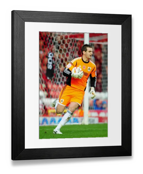 Framed Print : Bristol City's Tom Heaton in Action Against Peterborough United, Championship Football Match, December 2012