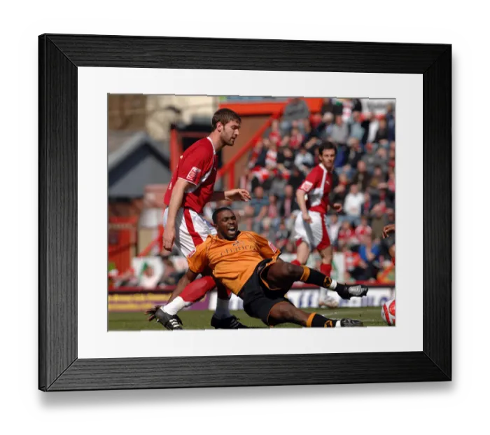 Framed Print : Bristol City: McCombe and Ebanks-Blake in Action against Wolverhampton Wanderers Framed Print : Bristol City: McCombe and Ebanks-Blake in Action against Wolverhampton Wanderers