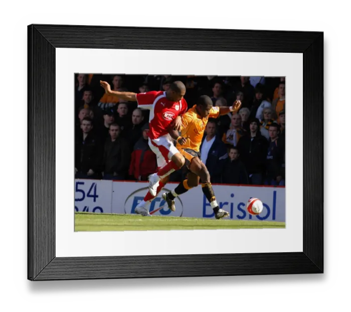 Framed Print : Intense Football Rivalry: Marvin Elliott vs. Wolverhampton Wanderers - Battle for Possession Framed Print : Intense Football Rivalry: Marvin Elliott vs. Wolverhampton Wanderers - Battle for Possession
