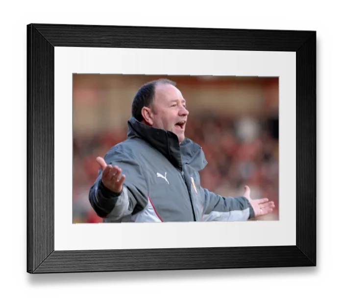 Framed Print : Intense Moment: Gary Johnson in Action - Bristol City vs. Wolverhampton Wanderers Framed Print : Intense Moment: Gary Johnson in Action - Bristol City vs. Wolverhampton Wanderers