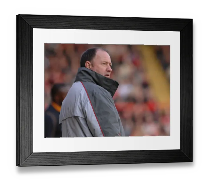 Framed Print : Intense Moment: Gary Johnson's Battle on the Pitch - Bristol City vs. Wolverhampton Wanderers