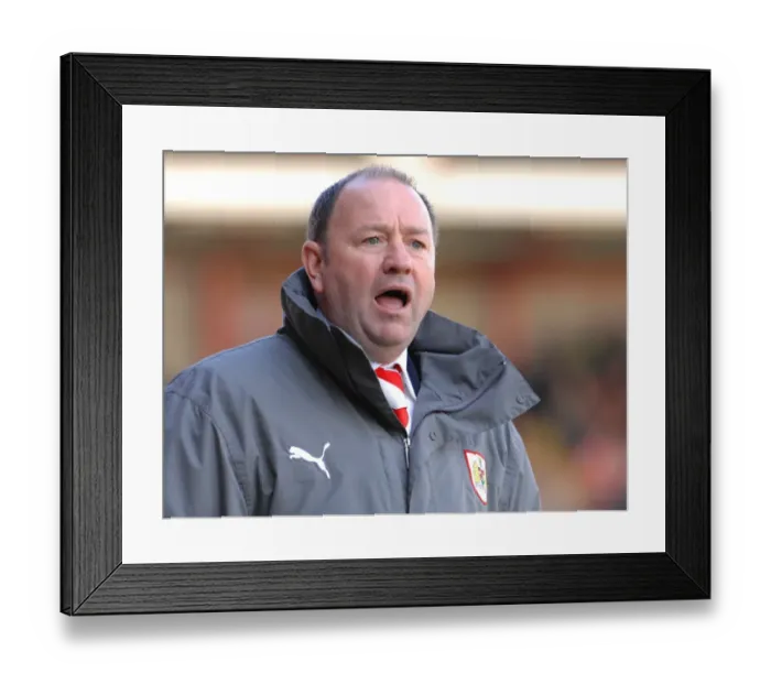 Framed Print : Gary Johnson in the Heat of Bristol City vs. Wolverhampton Wanderers Rivalry