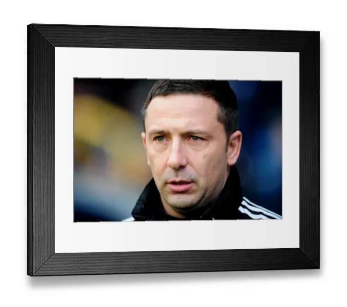 Framed Print : Derek McInnes Leads Bristol City at The Den against Millwall in Championship Match, 2013 Framed Print : Derek McInnes Leads Bristol City at The Den against Millwall in Championship Match, 2013