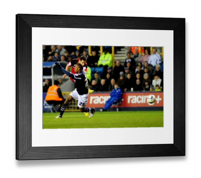 Framed Print : Bristol City's Sam Baldock Fires from Distance in Championship Clash vs. Millwall