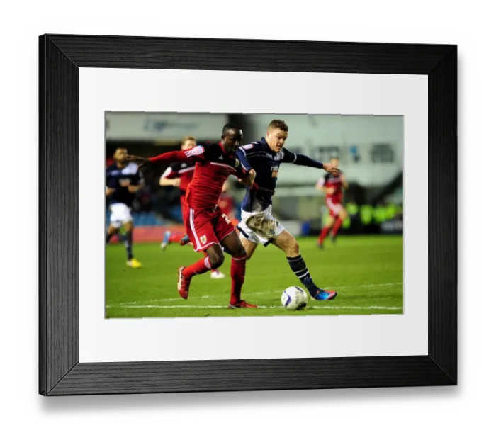 Framed Print : Chasing the Win: Intense Moment as Millwall's Shane Lowry Chases Down Albert Adomah of Bristol City Framed Print : Chasing the Win: Intense Moment as Millwall's Shane Lowry Chases Down Albert Adomah of Bristol City