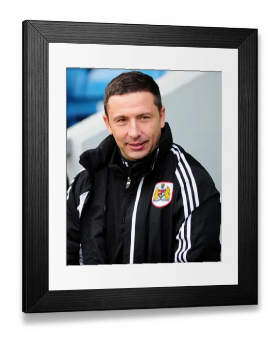 Framed Print : Derek McInnes Leads Bristol City at The Den in Championship Match against Millwall, 2013 Framed Print : Derek McInnes Leads Bristol City at The Den in Championship Match against Millwall, 2013