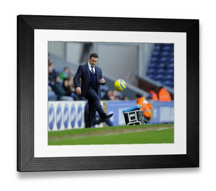 Framed Print : Derek McInnes of Bristol City in Action during FA Cup Match against Blackburn Rovers, January 2013