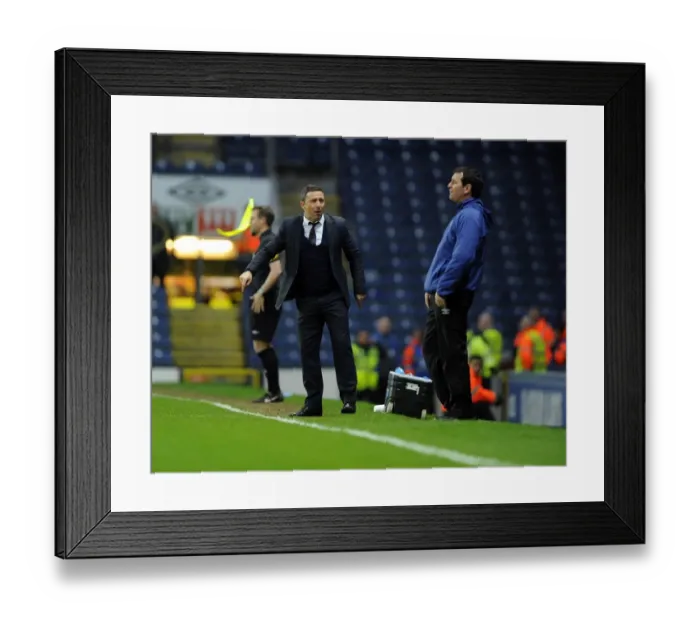 Framed Print : Derek McInnes Disappointed: Bristol City Manager's Reaction to FA Cup Decision at Blackburn Rovers (05-01-2013)