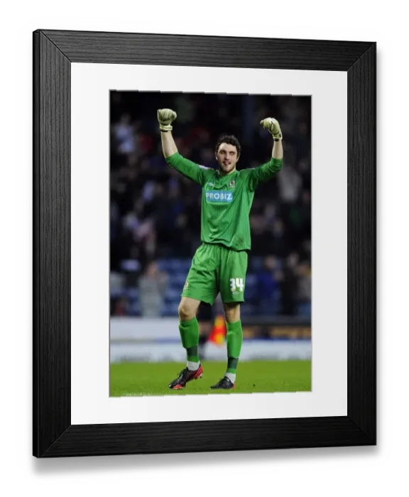 Framed Print : Blackburn Rovers Jake Kean Rejoices in Second Goal vs. Bristol City - FA Cup Match, Ewood Park (05 / 01 / 2013)