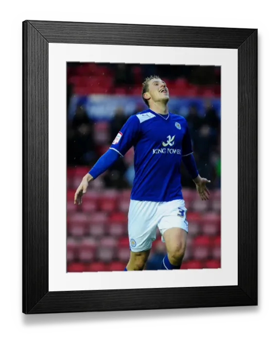 Framed Print : Chris Wood's Hat-trick: Bristol City vs Leicester City, 12 / 01 / 2013