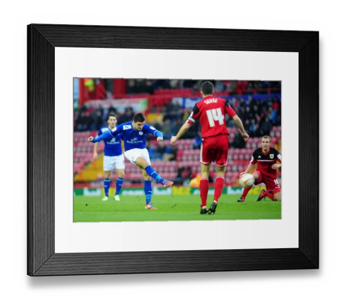 Framed Print : Marshall's Long-Range Shot: Bristol City vs Leicester City, Championship Match, Ashton Gate, 2013 Framed Print : Marshall's Long-Range Shot: Bristol City vs Leicester City, Championship Match, Ashton Gate, 2013