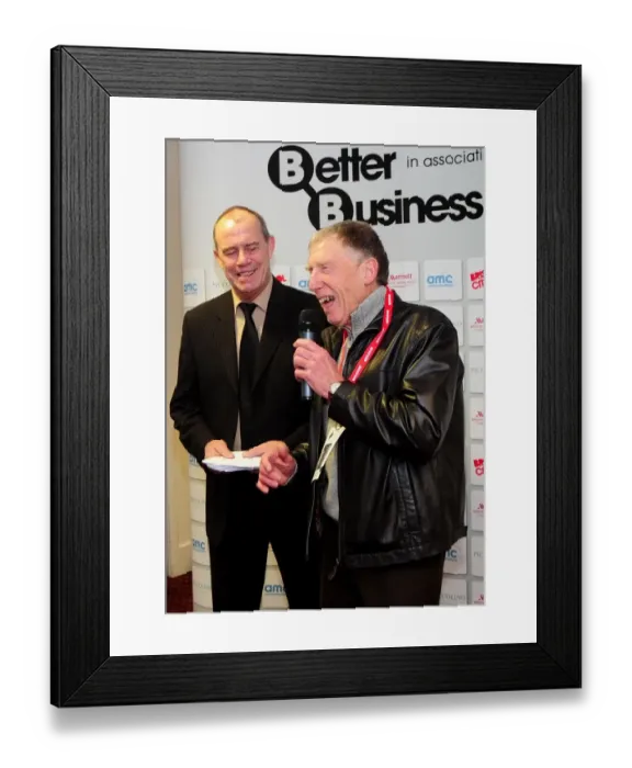 Framed Print : Former Player's Interview in the Premier Suite: Bristol City vs Leicester City, Ashton Gate, 2013