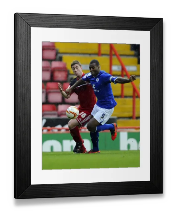 Framed Print : Battling for Supremacy: Davies vs. Morgan in the Championship Clash between Bristol City and Leicester City Framed Print : Battling for Supremacy: Davies vs. Morgan in the Championship Clash between Bristol City and Leicester City