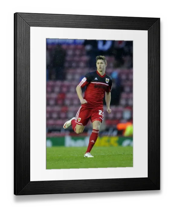 Framed Print : Wes Burns Debuts for Bristol City Against Leicester City, January 2013 - Ashton Gate Stadium