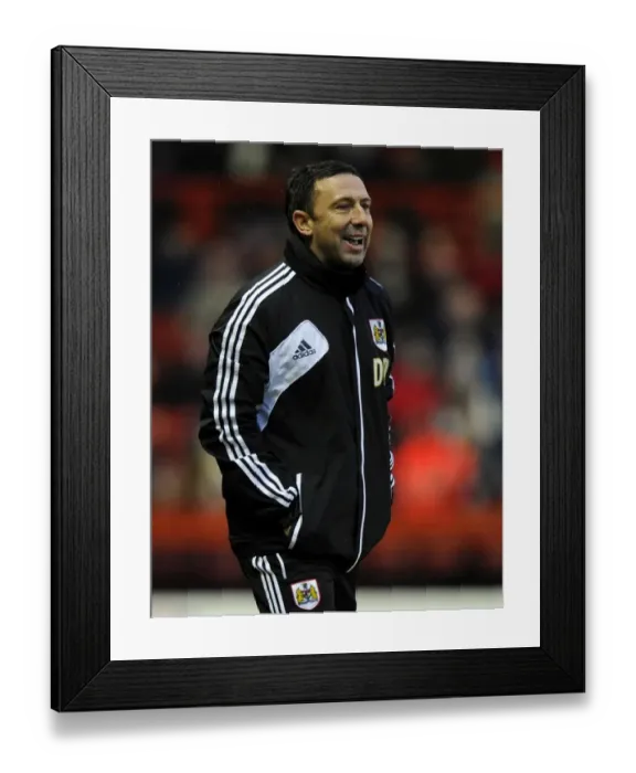 Framed Print : Derek McInnes Leads Bristol City in Championship Clash against Leicester City, January 2013 Framed Print : Derek McInnes Leads Bristol City in Championship Clash against Leicester City, January 2013