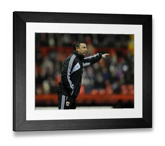 Framed Print : Derek McInnes Leads Bristol City Against Leicester City in Championship Clash, January 2013