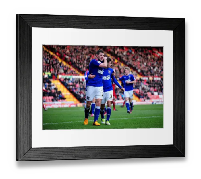 Framed Print : Celebrating Victory: Ipswich Town's Daryl Murphy and Team Mates Rejoice After Goal vs. Bristol City (January 2013) Framed Print : Celebrating Victory: Ipswich Town's Daryl Murphy and Team Mates Rejoice After Goal vs. Bristol City (January 2013)