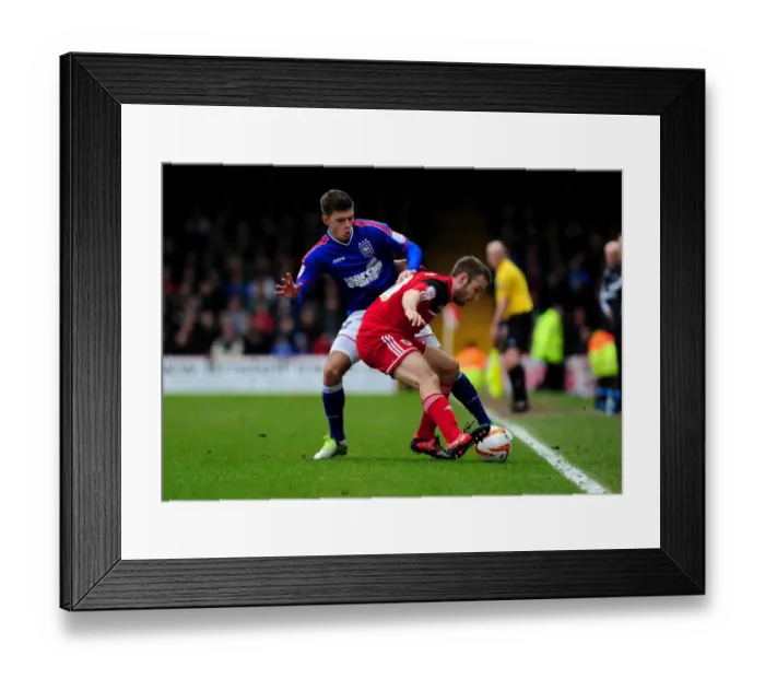 Framed Print : Bristol City vs Ipswich Town: Liam Kelly Secures Ball from Aaron Cresswell Framed Print : Bristol City vs Ipswich Town: Liam Kelly Secures Ball from Aaron Cresswell