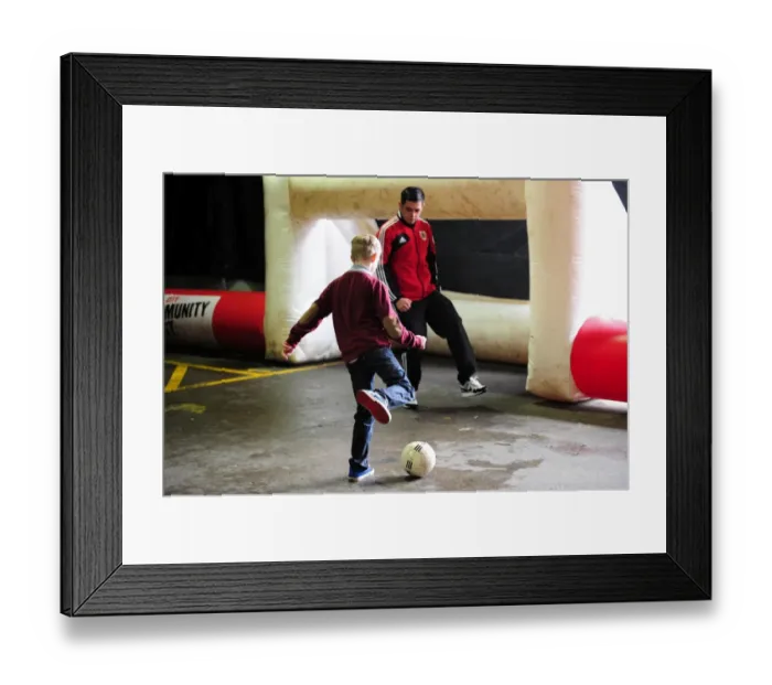 Framed Print : Bristol City's Lewis Carey Interacts with Young Fans at Community Park Before Championship Match Framed Print : Bristol City's Lewis Carey Interacts with Young Fans at Community Park Before Championship Match