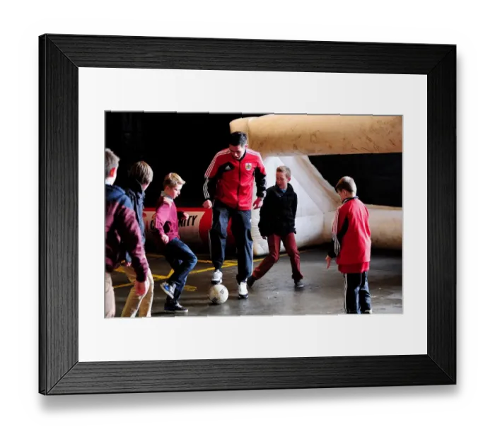 Framed Print : Bristol City's Lewis Carey Engages with Young Fans at Community Park Ahead of Championship Match Framed Print : Bristol City's Lewis Carey Engages with Young Fans at Community Park Ahead of Championship Match