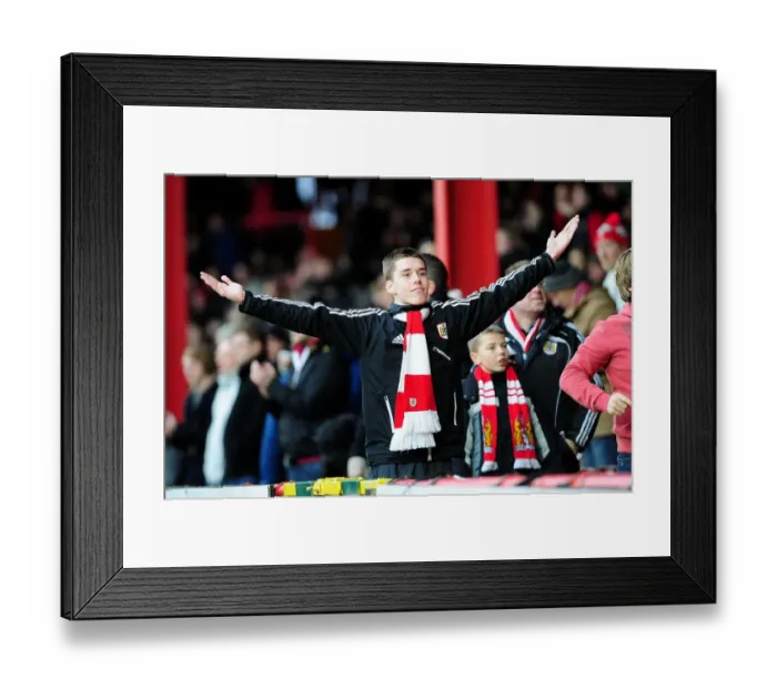 Framed Print : Bristol City Fan Euphoria: Goal Celebration vs Ipswich Town (2013) Framed Print : Bristol City Fan Euphoria: Goal Celebration vs Ipswich Town (2013)