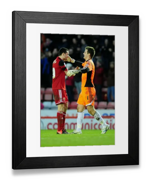 Framed Print : Bristol City Celebrates 2-1 Lead Over Ipswich Town, January 2013 Framed Print : Bristol City Celebrates 2-1 Lead Over Ipswich Town, January 2013