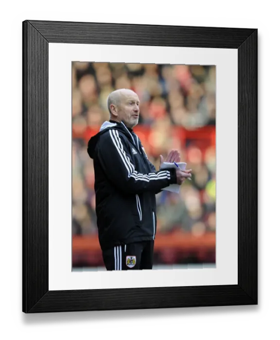Framed Print : Richard Kelly Coaching at Ashton Gate: Bristol City vs Ipswich Town, Championship Match, January 2013