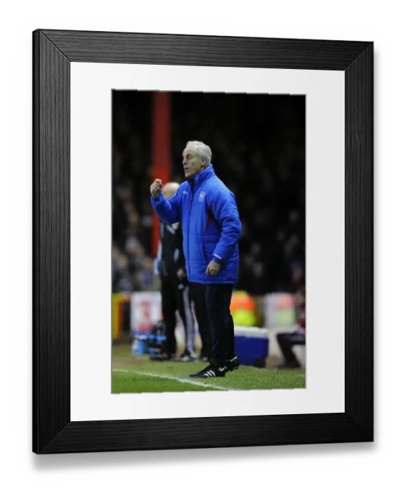 Framed Print : Mick McCarthy Leads Ipswich Town Against Bristol City in Championship Clash, January 2013