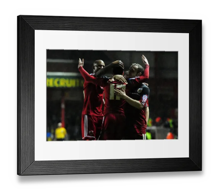 Framed Print : Bristol City Leads 2-0 over Watford: Paul Anderson's Strike Celebrated by Gregg Cunningham Framed Print : Bristol City Leads 2-0 over Watford: Paul Anderson's Strike Celebrated by Gregg Cunningham