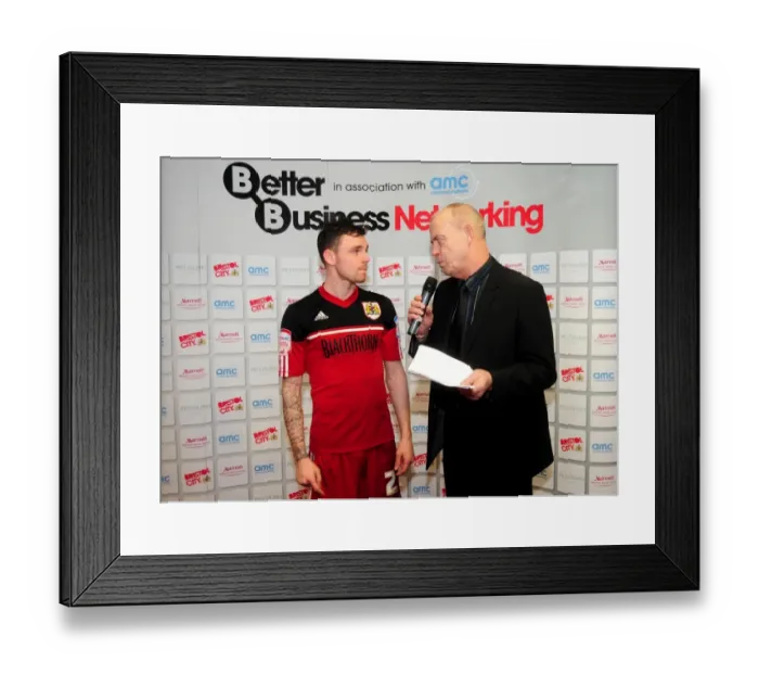 Framed Print : Bristol City vs Watford: Man of the Match Interview, Ashton Gate, 2013 Framed Print : Bristol City vs Watford: Man of the Match Interview, Ashton Gate, 2013