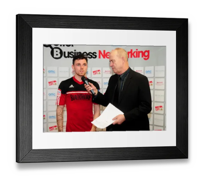 Framed Print : Man of the Match: Star Player Interview, Bristol City vs Watford, Ashton Gate, 2013