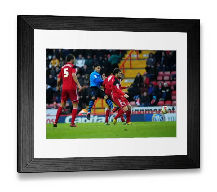 Framed Print : Wide Miss: Tudgay's Shot Goes Astray in Bristol City vs Nottingham Forest Match Framed Print : Wide Miss: Tudgay's Shot Goes Astray in Bristol City vs Nottingham Forest Match