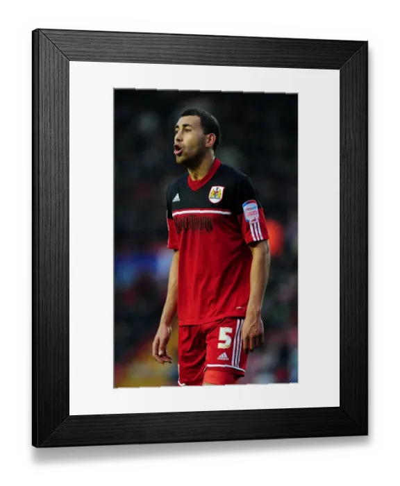 Framed Print : Bristol City's Lewin Nyatanga in Action against Nottingham Forest - Npower Championship (February 9, 2013)