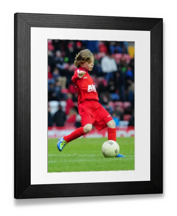 Framed Print : Community Trust Half Time: Kids Football Takeover at Ashton Gate - Bristol City vs. Nottingham Forest