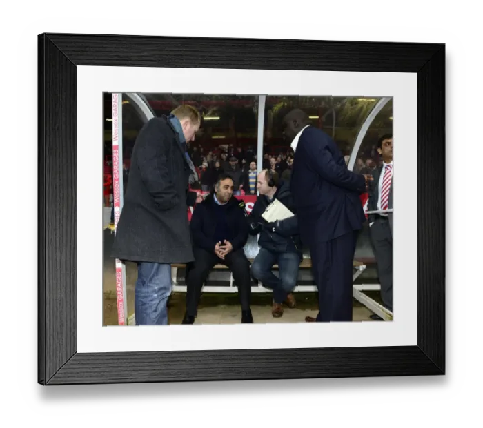 Framed Print : Fawaz Al Hasawi's Pre-Game Chat Before Bristol City vs Nottingham Forest Framed Print : Fawaz Al Hasawi's Pre-Game Chat Before Bristol City vs Nottingham Forest