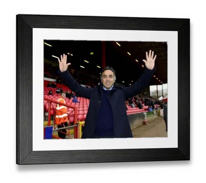 Framed Print : Fawaz Al Hasawi Greets Nottingham Forest Fans at Ashton Gate before Bristol City Match Framed Print : Fawaz Al Hasawi Greets Nottingham Forest Fans at Ashton Gate before Bristol City Match