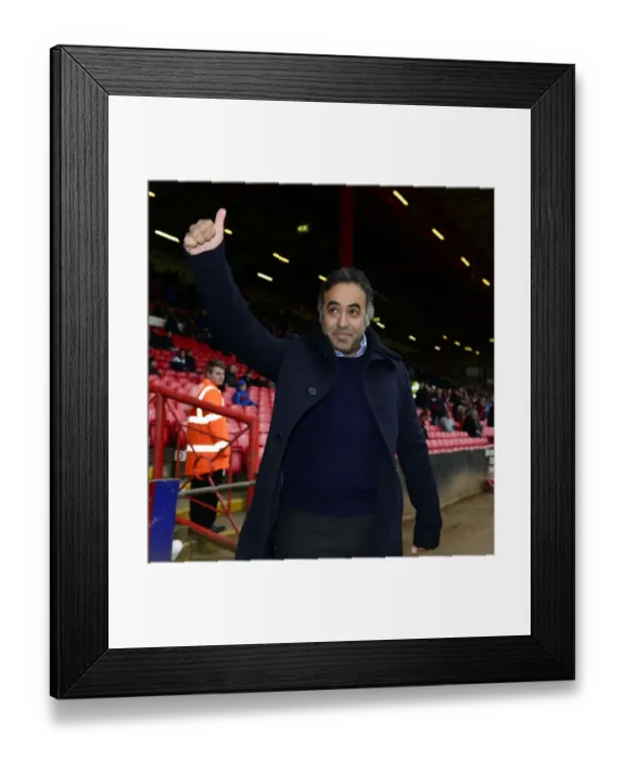 Framed Print : Fawaz Al Hasawi Welcomes Nottingham Forest Fans at Ashton Gate Framed Print : Fawaz Al Hasawi Welcomes Nottingham Forest Fans at Ashton Gate
