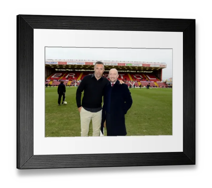 Framed Print : Brian Tinnion and Ian Holloway: A Football Rivalry Transformed - Reunited at Ashton Gate, 2013